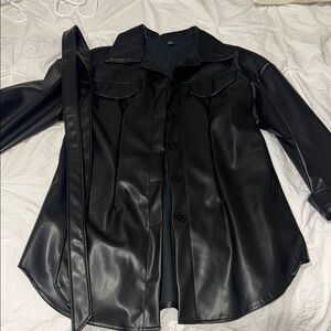 Black Faux Leather Jacket
